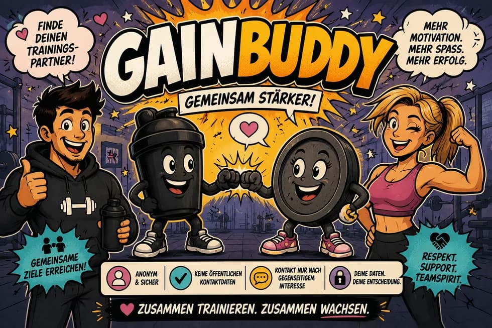 Gainbuddy Motivationsbild: gemeinsam stärker trainieren